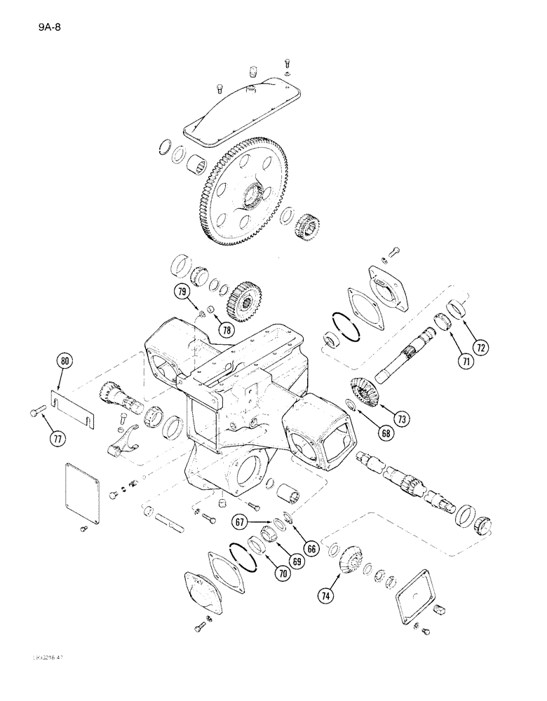 Схема запчастей Case IH 1822 - (9A-008) - DRUM DRIVE (13) - PICKING SYSTEM