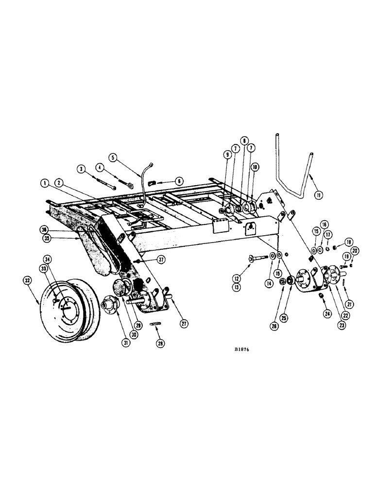 Схема запчастей Case IH 950 - (04) - MAIN FRAME, CHAIN CASE AND DRIVE WHEELS 