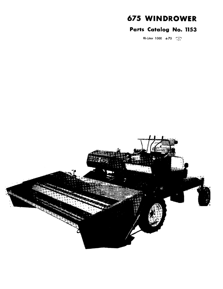 Схема запчастей Case IH 675 - (01) - 675 WINDROWER 