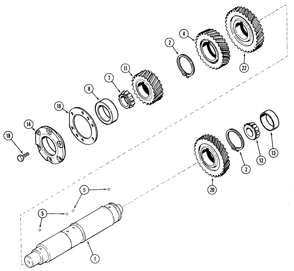 Схема запчастей Case IH MX220 - (06-06) - SPEED TRANSMISSION COUNTERSHAFT WITHOUT CREEP SPEED (06) - POWER TRAIN