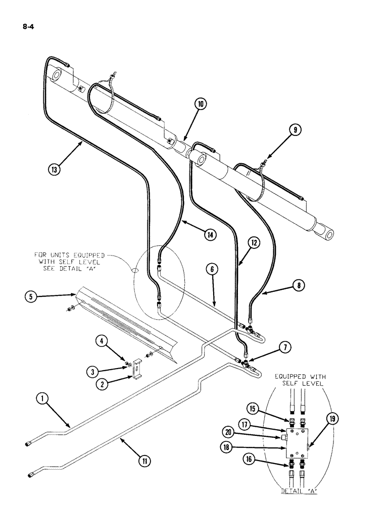 Схема запчастей Case IH 510 - (8-04) - BUCKET HYDRAULICS (08) - HYDRAULICS