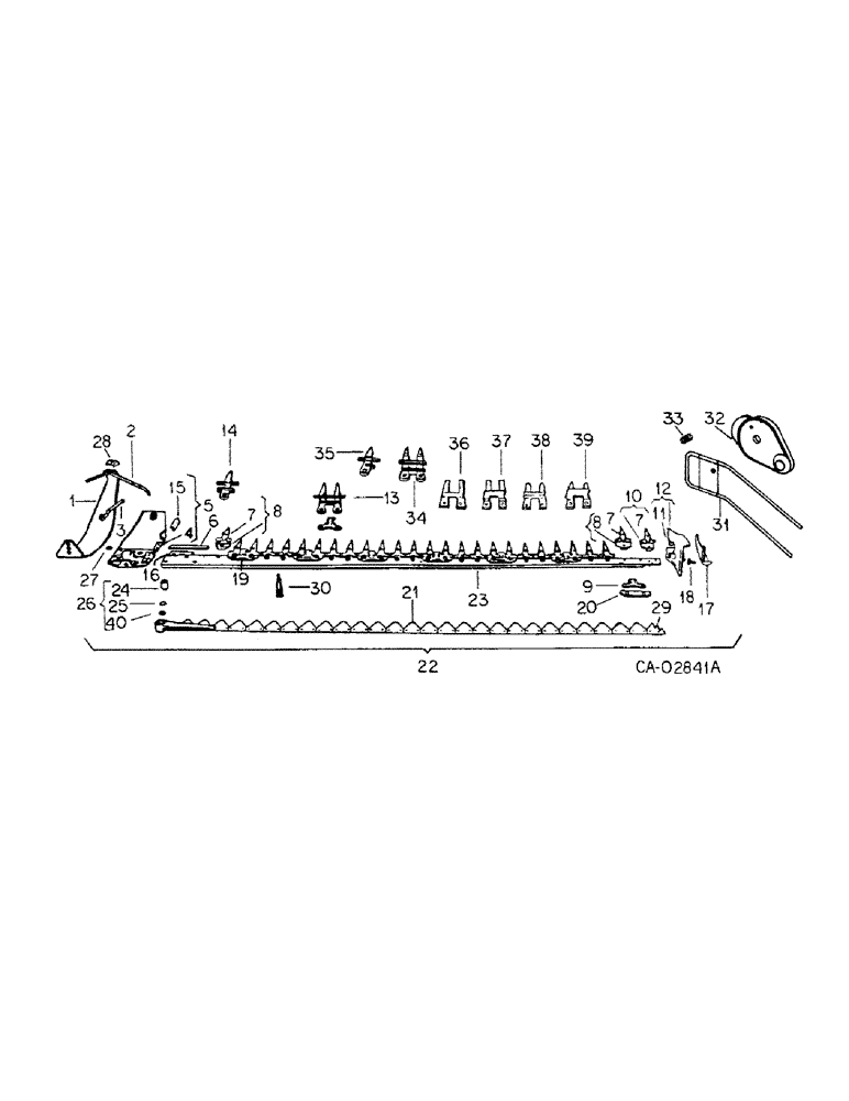 Схема запчастей Case IH 3110 - (N-12) - CUTTER BAR 