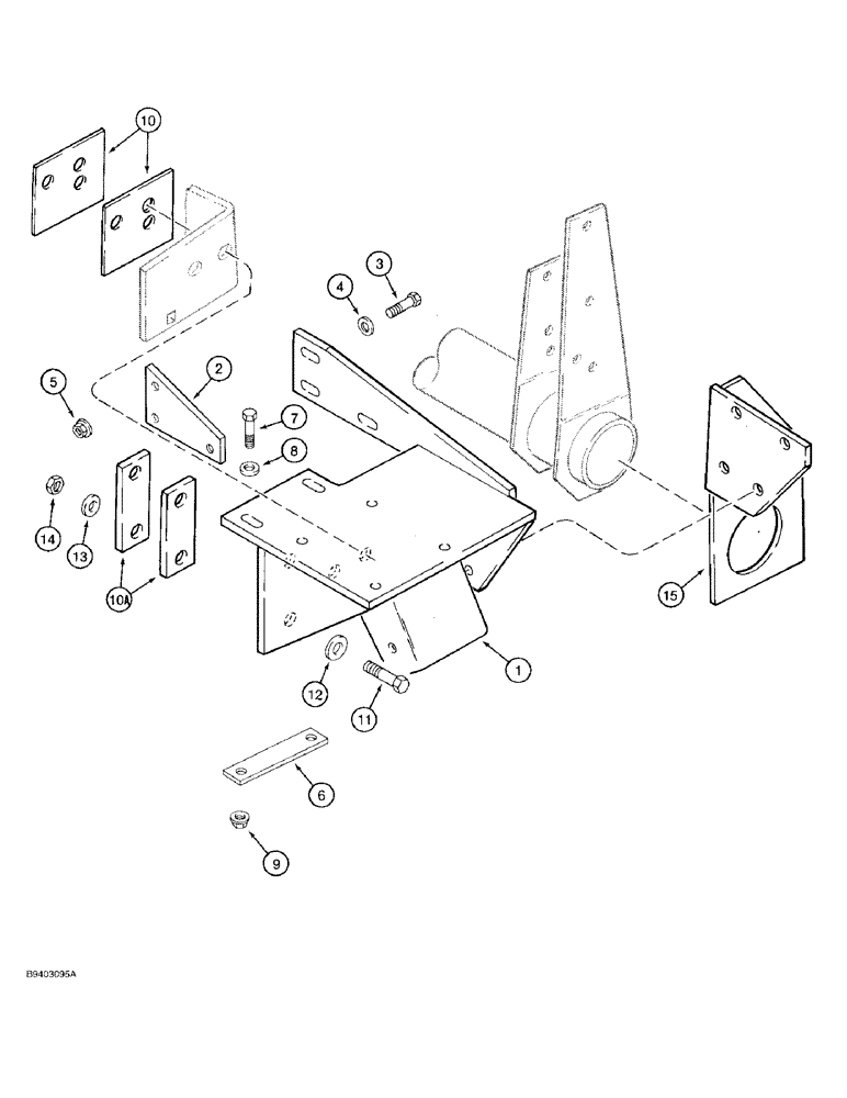 Схема запчастей Case IH 7100 - (9-118) - DISK MARKER ATTACHMENT, MOUNTING BRACKETS (09) - CHASSIS/ATTACHMENTS