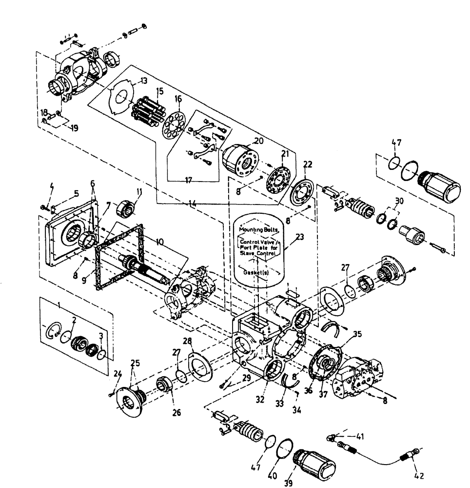 Схема запчастей Case IH AUSTOFT - (B02-01) - HYDRAULIC MOTOR (FRONT WHEEL [LH]) Hydraulic Components & Circuits