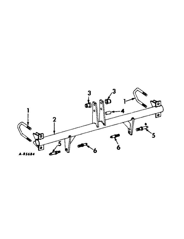 Схема запчастей Case IH 43 - (D-05[A]) - THREE-POINT HITCH CATEGORY I AND II, FOR SIX-ROW CULTIVATORS 