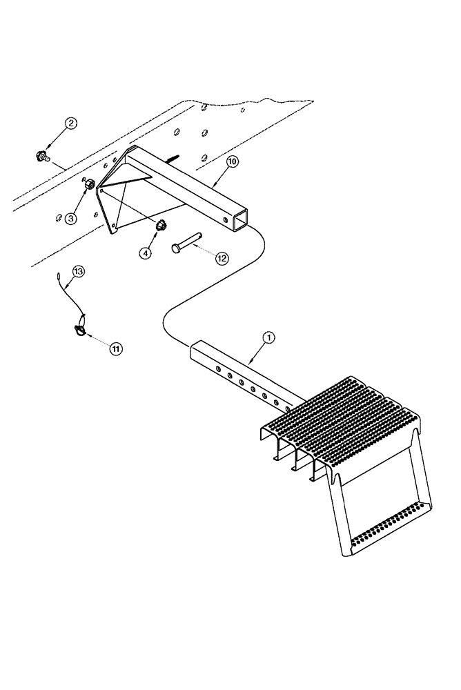 Схема запчастей Case IH 2377 - (09H-12) - LADDER - RADIATOR ACCESS (12) - CHASSIS