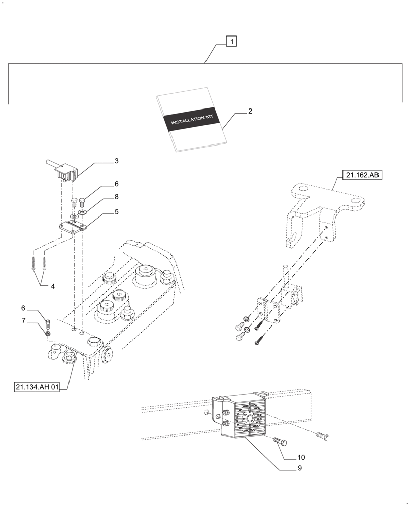 Схема запчастей Case IH FARMALL 140A - (88.100.55[03]) - DIA KIT ALARM REVERSE PLATFORM (88) - ACCESSORIES