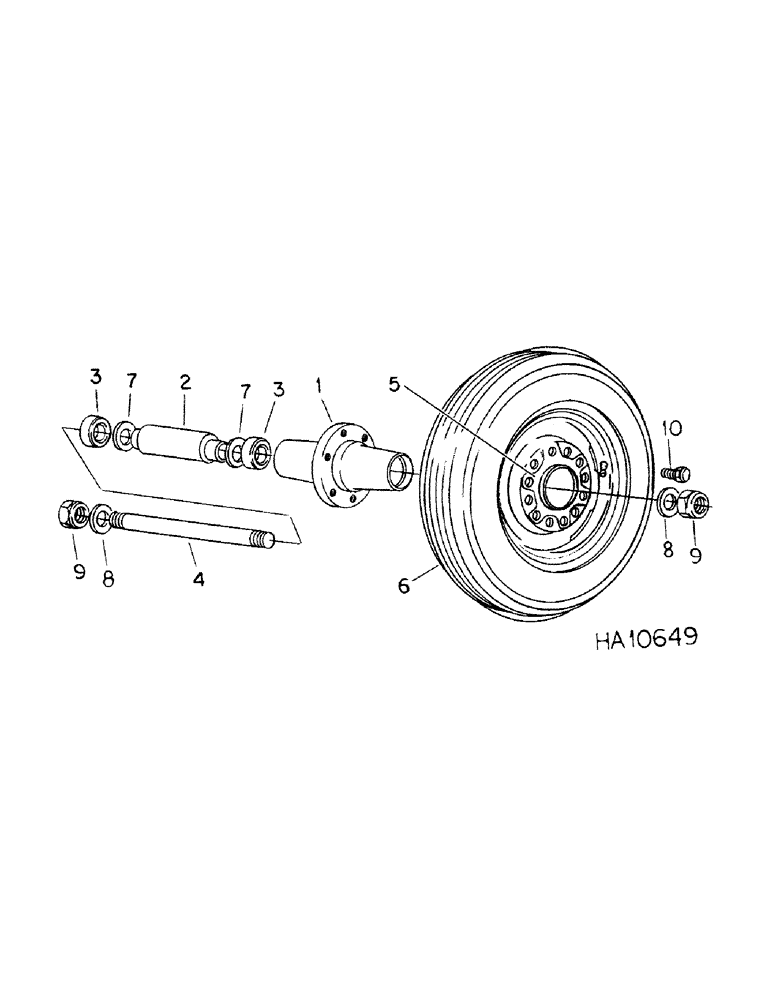 Схема запчастей Case IH 620 - (C-11) - ENDWISE TRANSPORT, CASTER WHEEL AND AXLE, FOR USE ON FOURTH MACHINE ENDWISE TRANSPORT 