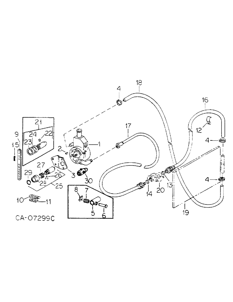 Схема запчастей Case IH 800 - (07-21) - SEED HANDLING, HYDRAULIC PUMP AND RELATED PARTS UNITS A, B, C, D, H, S, U, Z (09) - CHASSIS/ATTACHMENTS