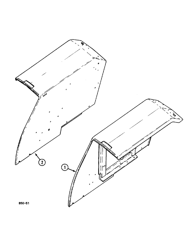 Схема запчастей Case IH 248 - (9-858) - REAR FENDERS - FLAT TOP - (09) - CHASSIS