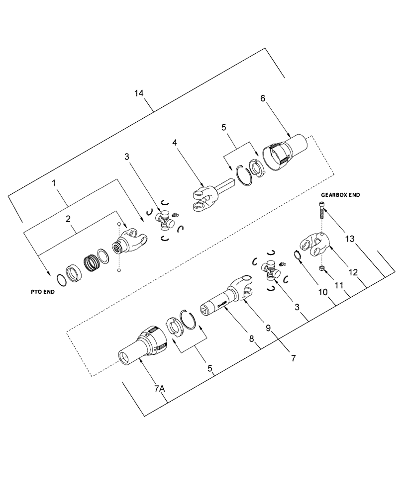 Схема запчастей Case IH 715672026 - (004) - DRIVELINE COMPONENTS 