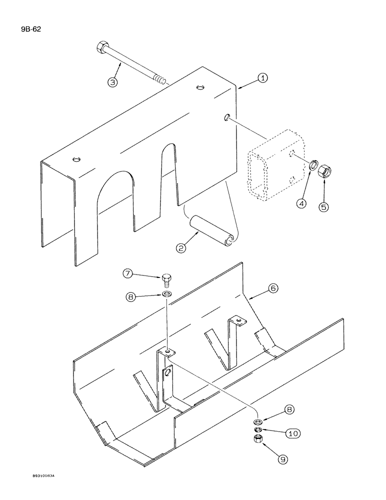 Схема запчастей Case IH 950 - (9B-62) - DRIVE WHEEL CHAIN GUARD, ALL VERTICAL FOLD PLANTERS (09) - CHASSIS/ATTACHMENTS