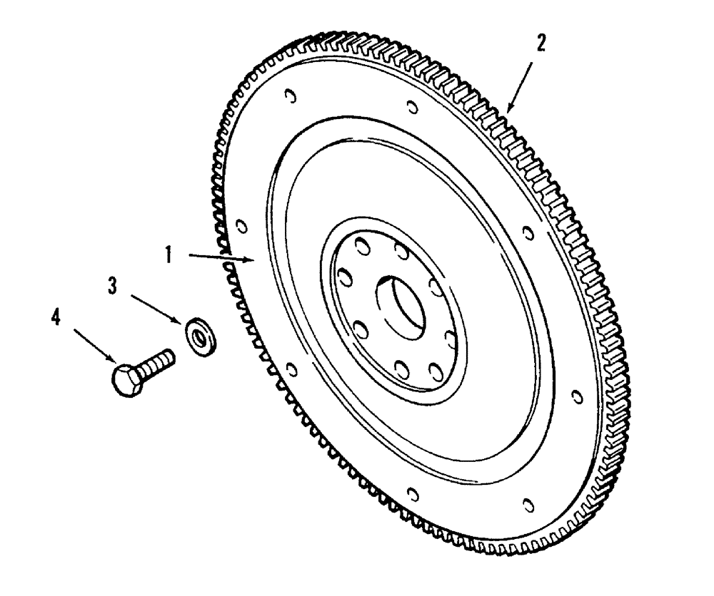 Схема запчастей Case IH 8840 - (10-038) - FLYWHEEL (DIESEL) (10) - ENGINE