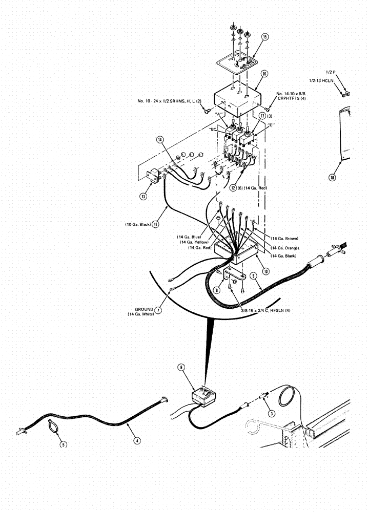 Схема запчастей Case IH 8710 - (22[01]) - REMOTE, ELECTRIC, CONTROL ASSEMBLY (55) - ELECTRICAL SYSTEMS