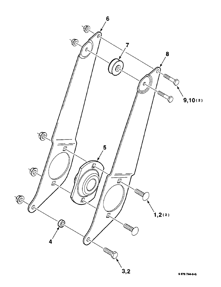 Схема запчастей Case IH 8585 - (6-08) - TENSION ARM ASSEMBLY (14) - BALE CHAMBER