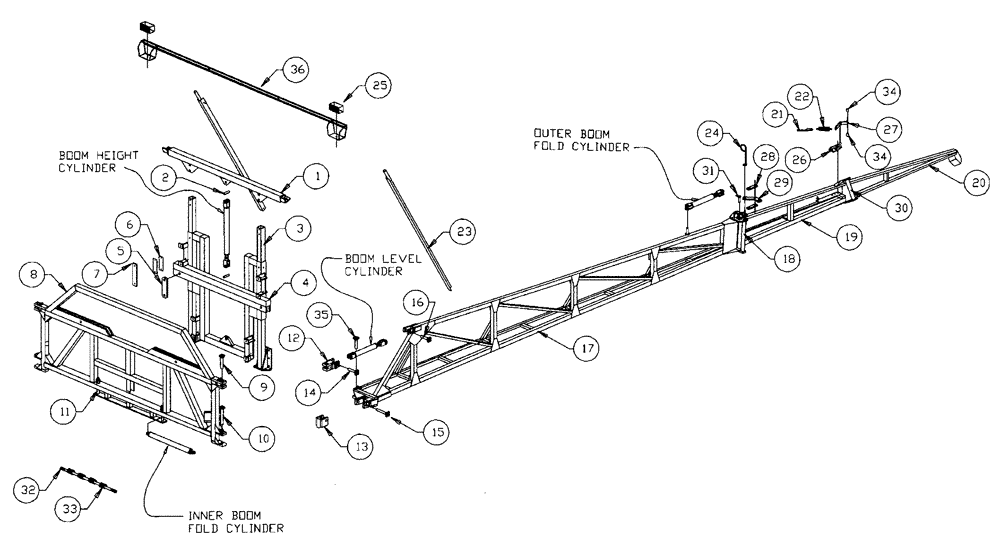 Схема запчастей Case IH PATRIOT WT - (08-001) - BOOM ASSEMBLY (75) (09) - BOOMS