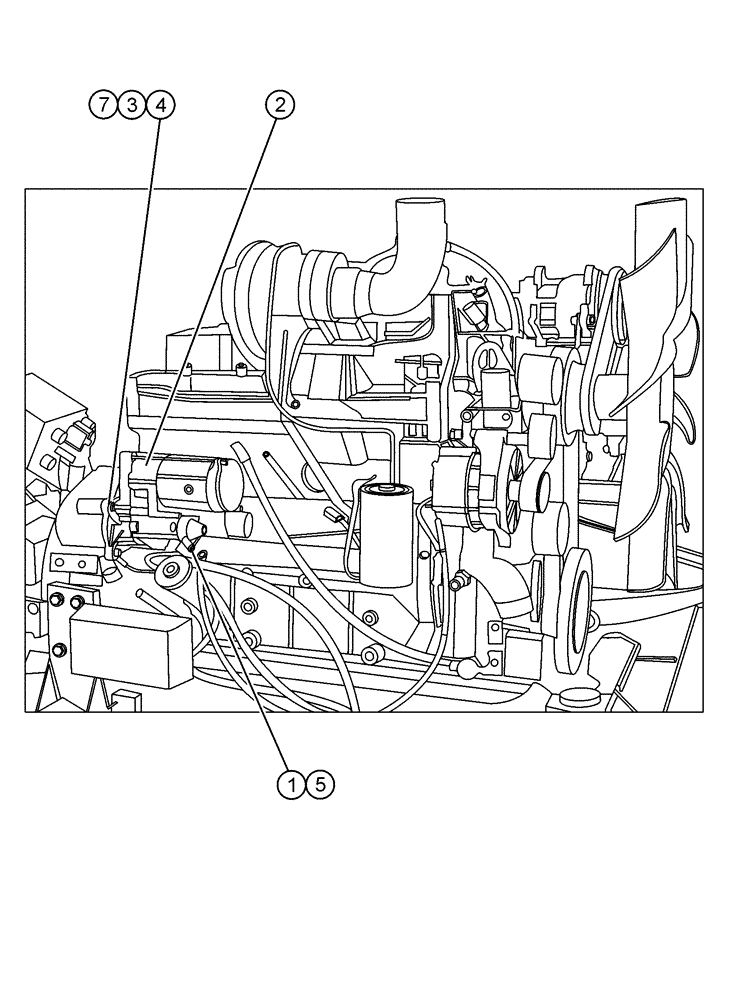 Схема запчастей Case IH SPX3200 - (03-002) - STARTER PACKAGE W/HARDWARE (01) - ENGINE