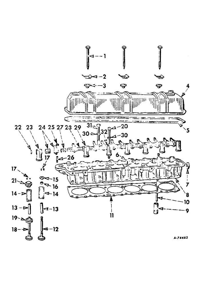 Схема запчастей Case IH 806 - (C-10) - CARBURETED ENGINE, CYLINDER HEAD AND RELATED PARTS (01) - ENGINE