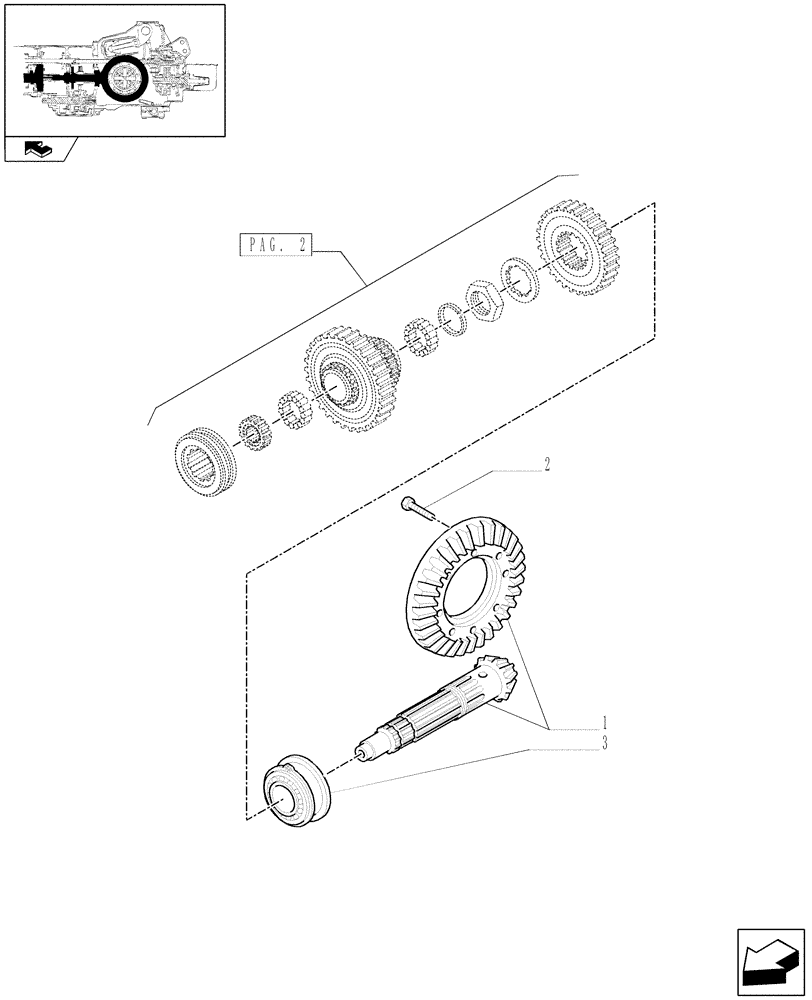 Схема запчастей Case IH FARMALL 85C - (1.32.1[01]) - CENTRAL REDUCTION GEARS (03) - TRANSMISSION