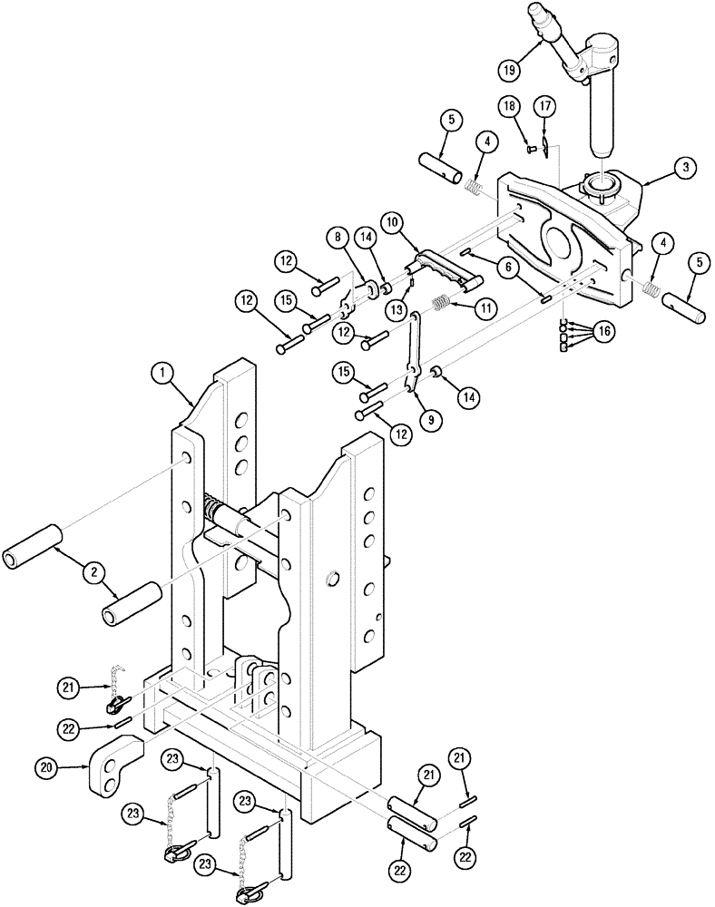 Схема запчастей Case IH MX150 - (09-67) - TRAILER HITCH PITON FIXE (37) - HITCHES, DRAWBARS & IMPLEMENT COUPLINGS