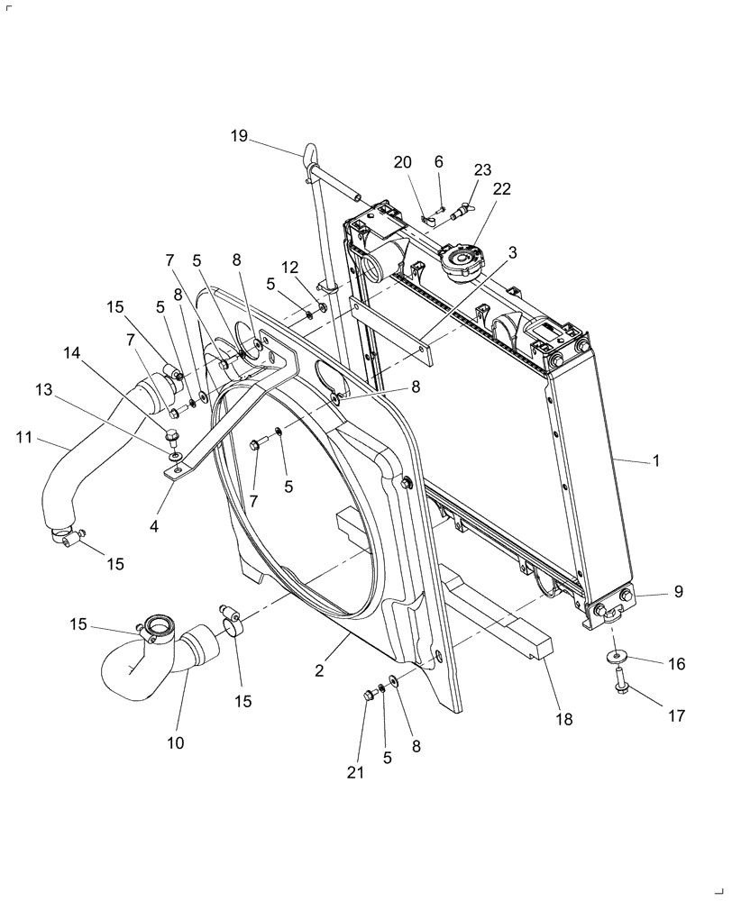 Схема запчастей Case IH DX31 - (02.01) - RADIATOR (02) - ENGINE EQUIPMENT