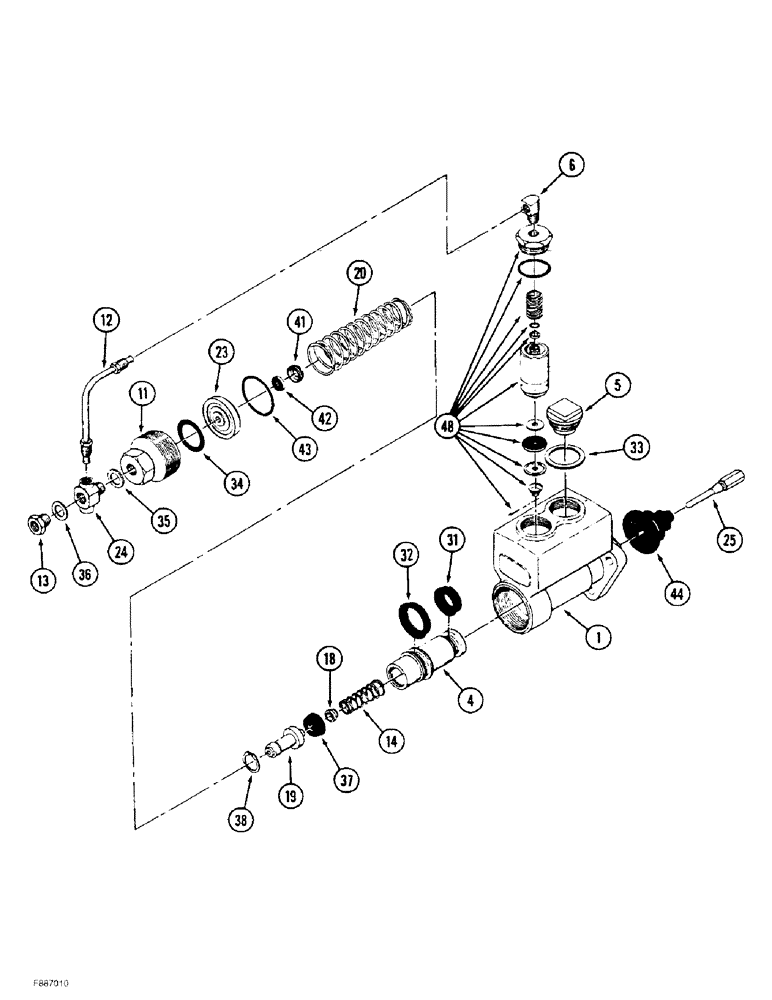 Схема запчастей Case IH 9390 - (7-18) - MASTER CYLINDER ASSEMBLY, 9380 AND 9390, DUAL STAGE (07) - BRAKES