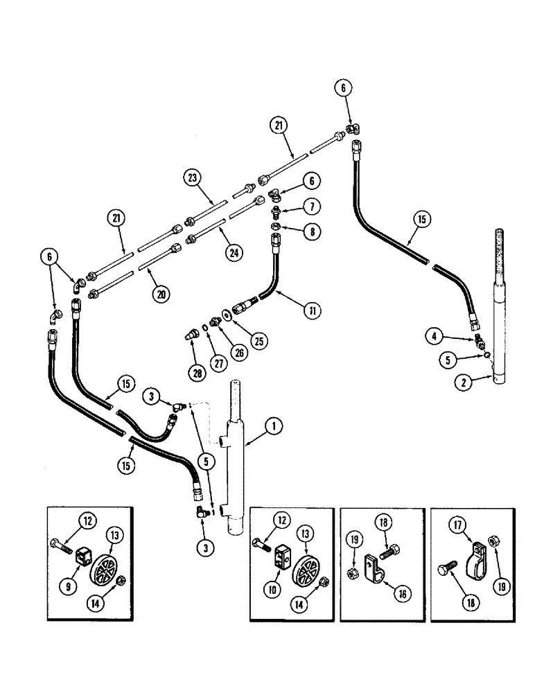 Схема запчастей Case IH 1020 - (8-10) - REEL LIFT HYDRAULIC SYSTEM, 22.5, 25.0 AND 30.0 FOOT HEADER (08) - HYDRAULICS