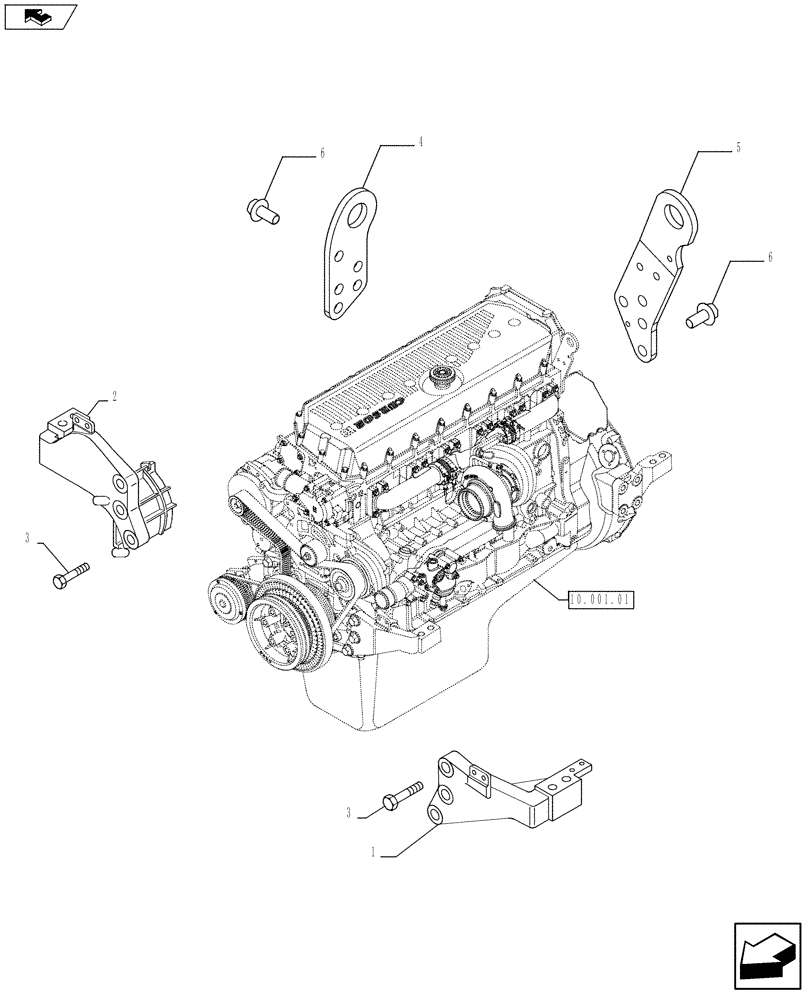 Схема запчастей Case IH F3BE0684N E915 - (10.012.04) - HOOKS - ENGINE (504075566-504065242) (10) - ENGINE