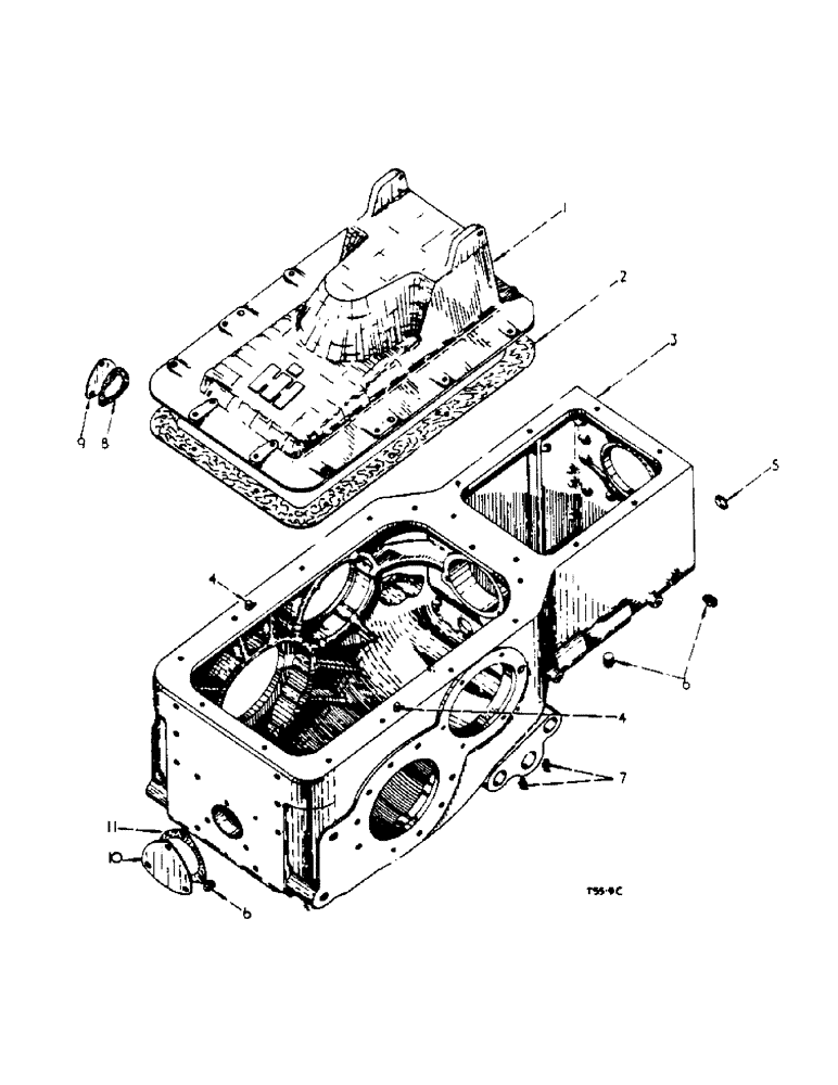 Схема запчастей Case IH 434 - (4-26) - TRANSMISSION CASE - CHASSIS (06) - POWER TRAIN