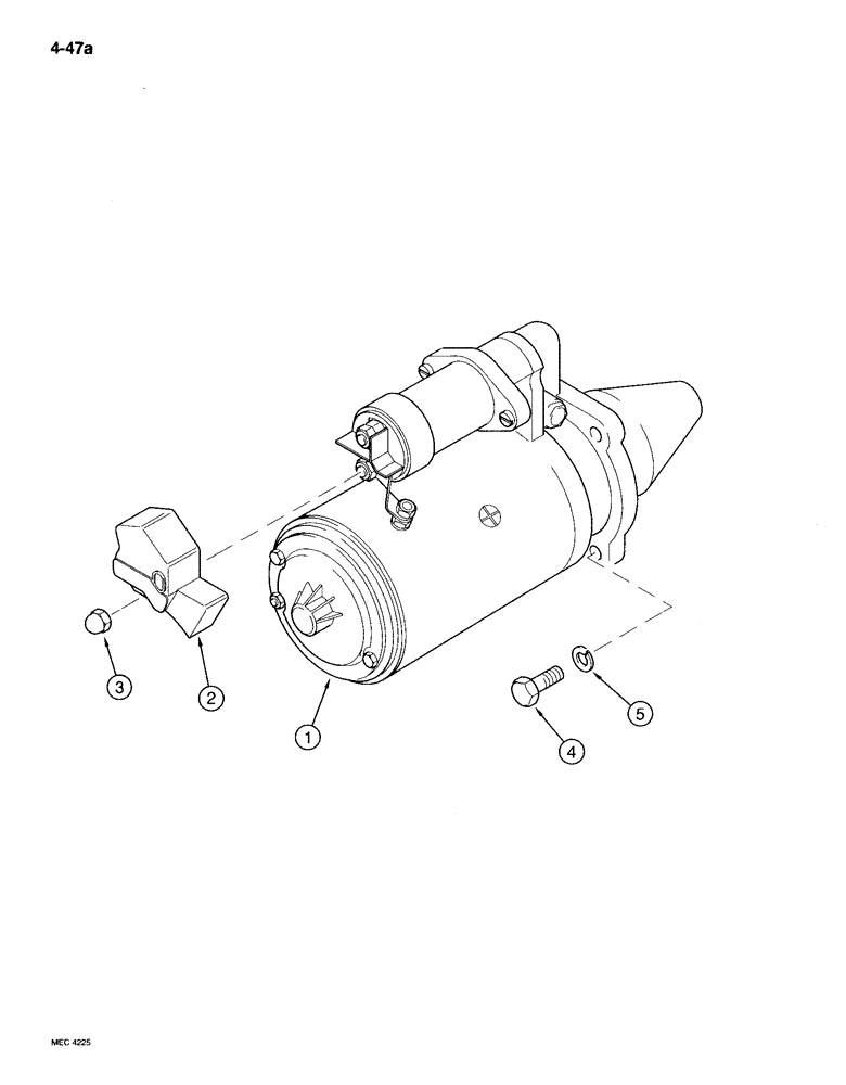 Схема запчастей Case IH 895 - (4-47A) - STARTER MOTOR, MAGNETI-MARELLI (04) - ELECTRICAL SYSTEMS