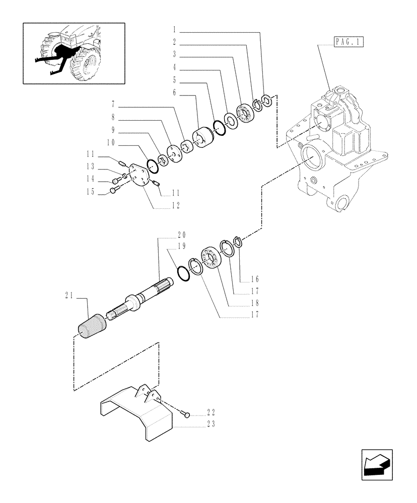 Схема запчастей Case IH MXM190 - (1.80.5[02]) - (VAR.780-781) LIFT AND FRONT PTO (WITH 6 -21 SPLINES) CCLS - POWER TAKE OFF SHAFT (07) - HYDRAULIC SYSTEM