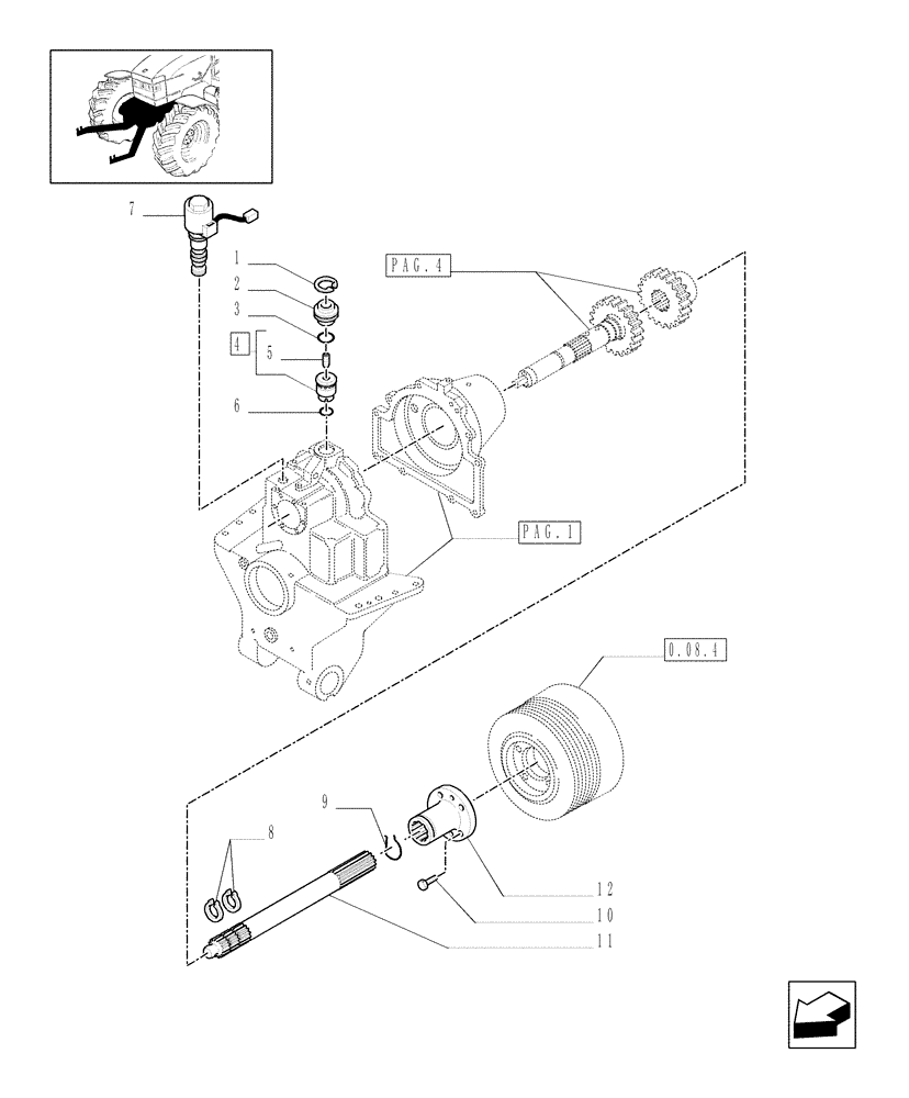 Схема запчастей Case IH MXM155 - (1.80.5[05]) - (VAR.780-781) LIFT AND FRONT PTO (6 - 21 SPLINES) CCLS - TRANSMISSION SHAFT AND POWER TAKE OFF (07) - HYDRAULIC SYSTEM