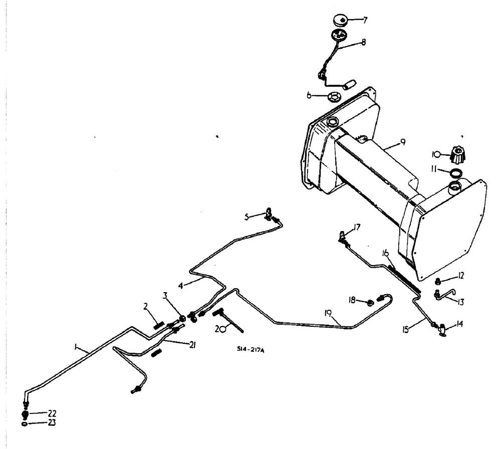 Схема запчастей Case IH 885 - (12-008) - FUEL TANK AND PIPING Power