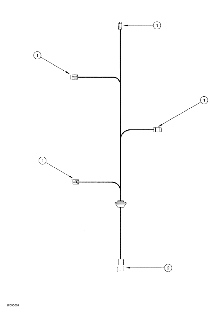 Схема запчастей Case IH AFS - (02-50) - HARNESS, BIN LEVEL SENSOR (55) - ELECTRICAL SYSTEMS