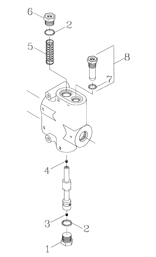 Схема запчастей Case IH AUSTOFT - (B04-02) - HYDRAULIC PRIORITY VALVE Hydraulic Components & Circuits