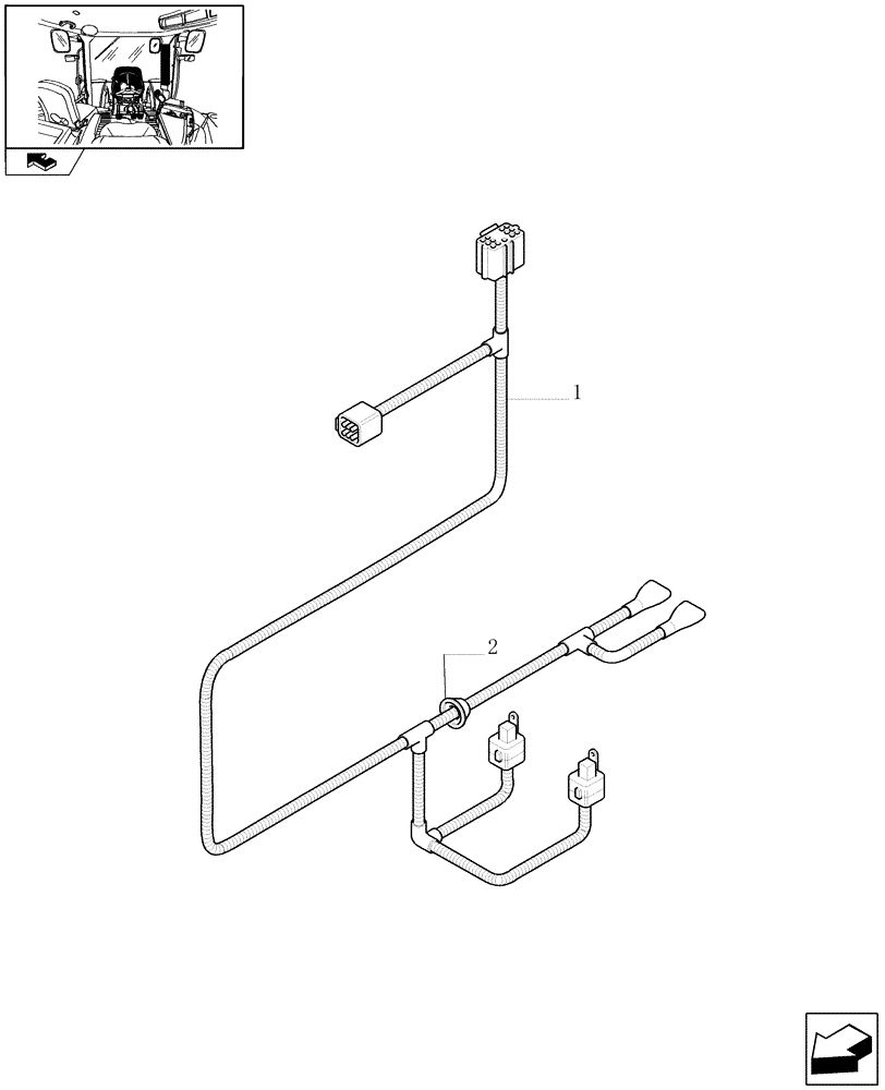 Схема запчастей Case IH PUMA 140 - (1.75.4[10]) - ELECTRONIC PTO CONTROL HARNESS (06) - ELECTRICAL SYSTEMS