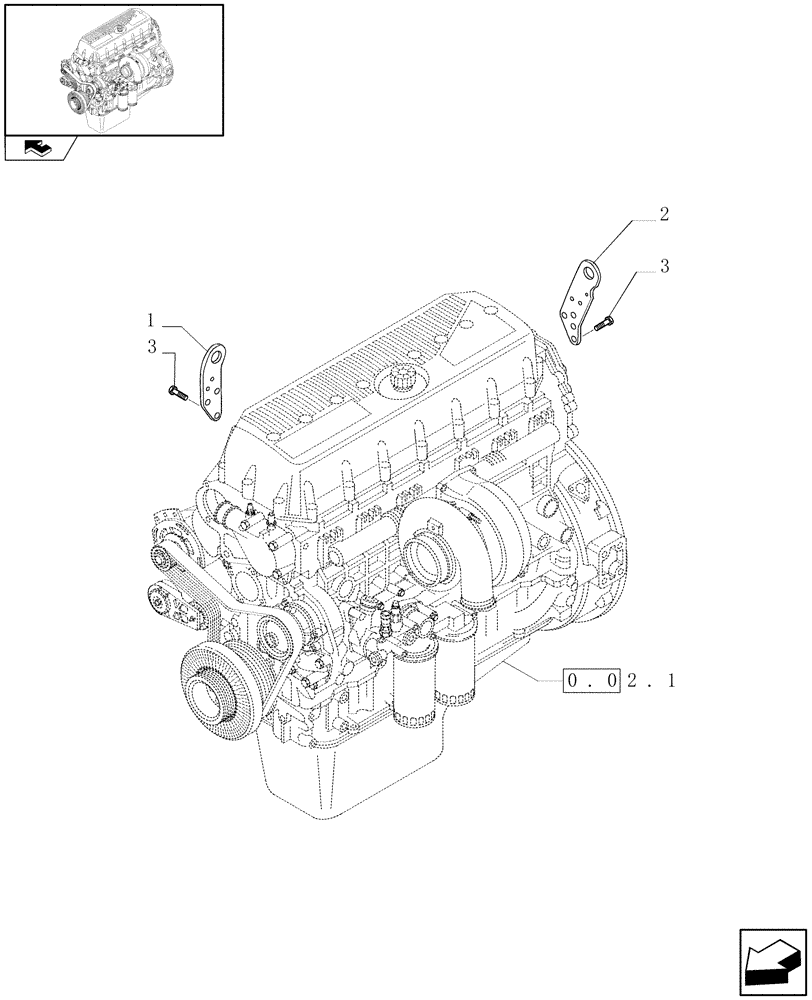 Схема запчастей Case IH F3AE0684P E909 - (0.45.0) - HOOKS - ENGINE (504065242) 