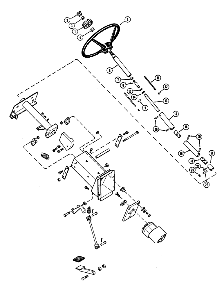 Схема запчастей Case IH 2390 - (5-146) - STEERING WHEEL AND SHAFT (05) - STEERING