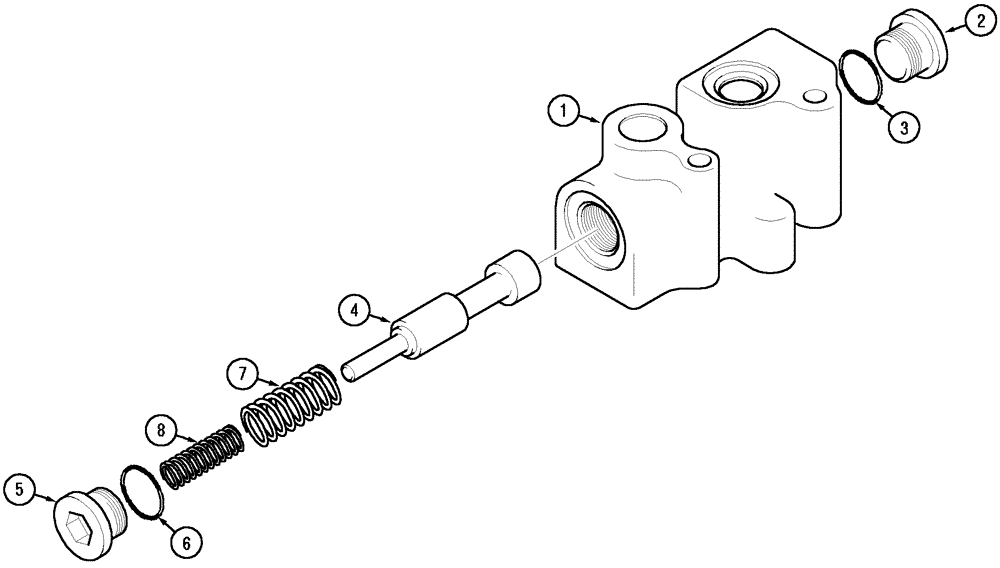 Схема запчастей Case IH CX60 - (08-16) - UNLOADING VALVE (08) - HYDRAULICS