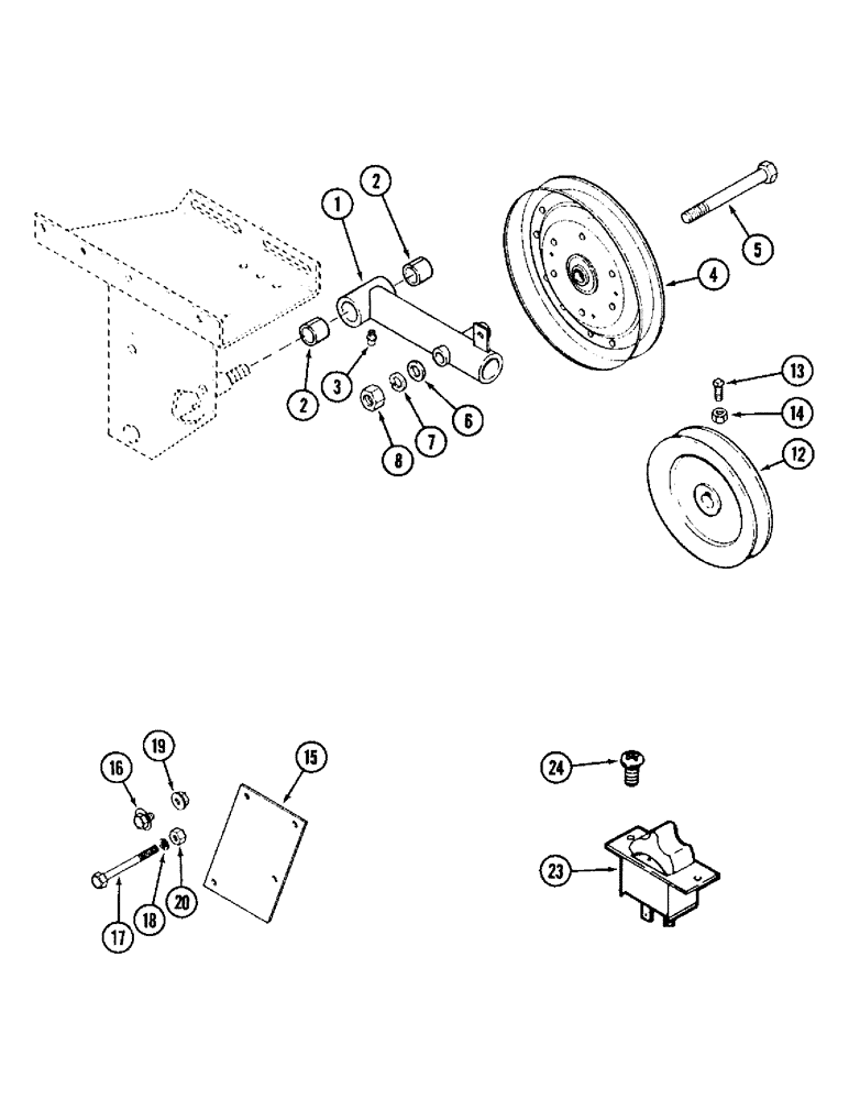 Схема запчастей Case IH 1010 - (9A-48) - REEL DRIVE, DRIVES, 1440E, 1460E AND 1480E COMBINE (58) - ATTACHMENTS/HEADERS