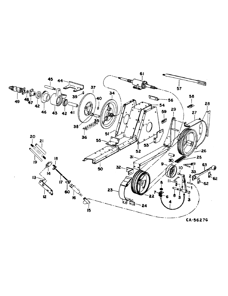 Схема запчастей Case IH 1460 - (07-17) - DRIVE TRAIN, SEPARATOR DRIVE Drive Train