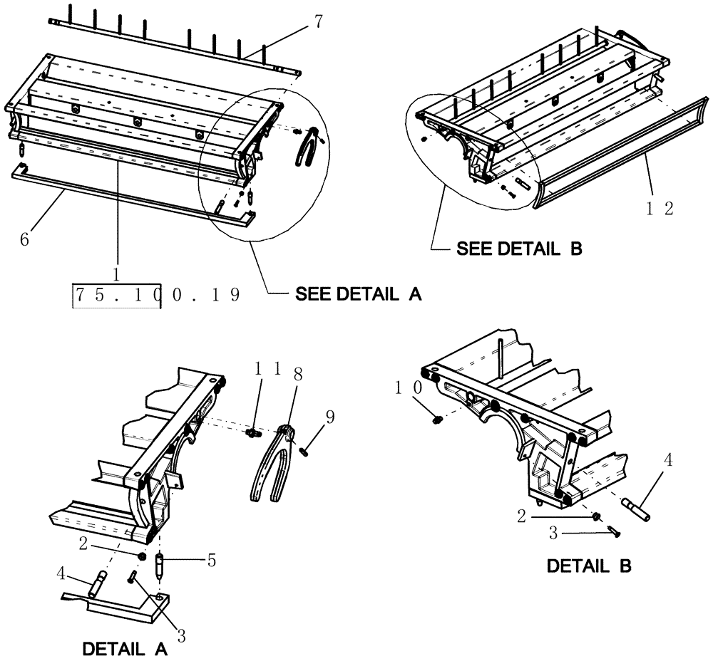 Схема запчастей Case IH 3580 - (75.100.16) - METER DRIVE BOX ASSEMBLY (75) - SOIL PREPARATION