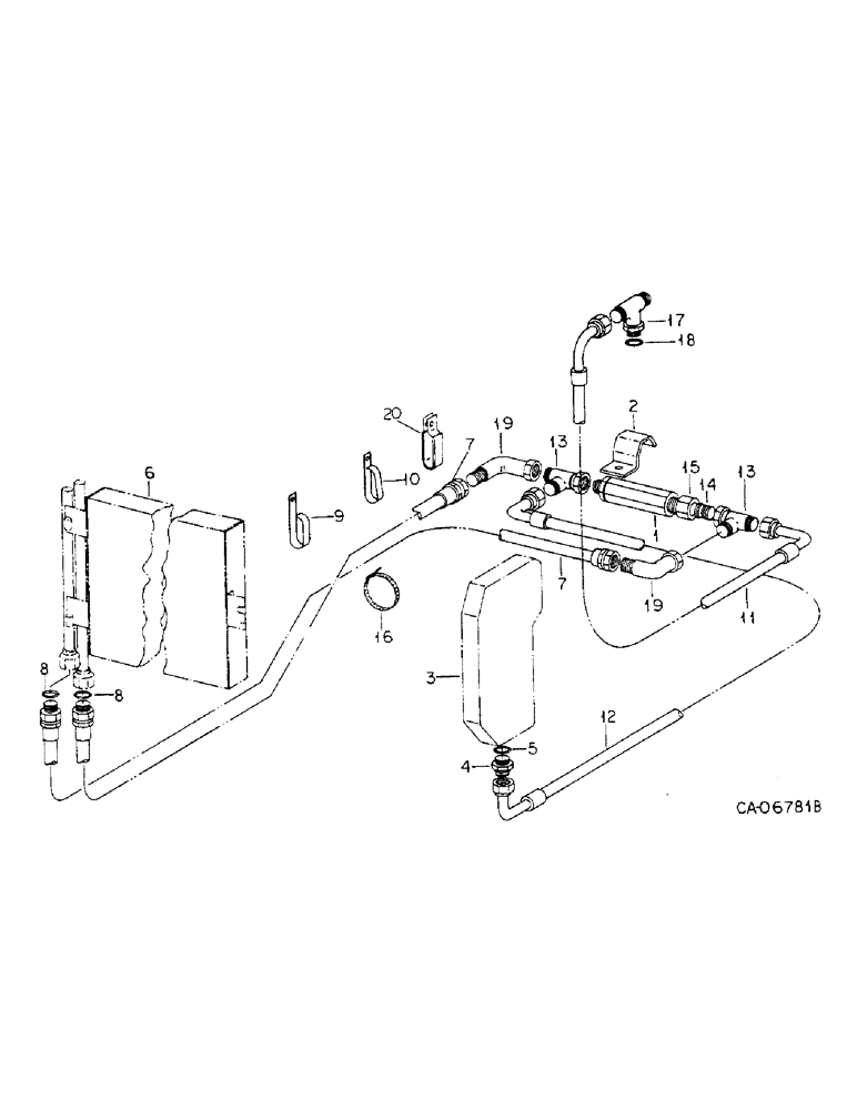 Схема запчастей Case IH 6788 - (10-10) - HYDRAULICS, OIL COOLER CONNECTIONS (07) - HYDRAULICS