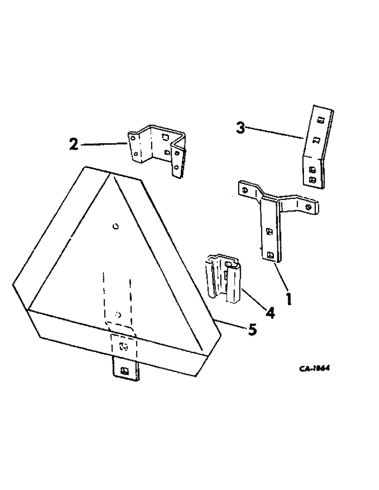 Схема запчастей Case IH 21026 - (01-04) - PARTS ACCESSORIES AND ATTACHMENTS, SLOW MOVING VEHICLE REFLECTOR, MOUNTING BRACKET Accessories & Attachments / Miscellaneous