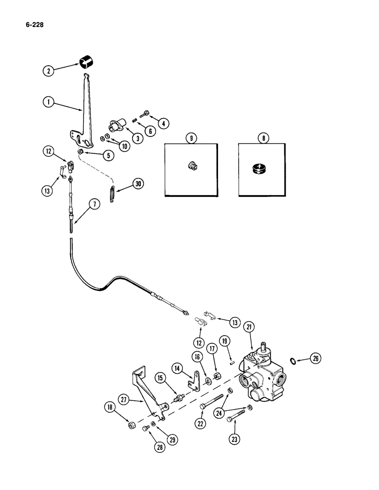 Схема запчастей Case IH 2094 - (6-228) - PTO CONTROL LINKAGE (06) - POWER TRAIN