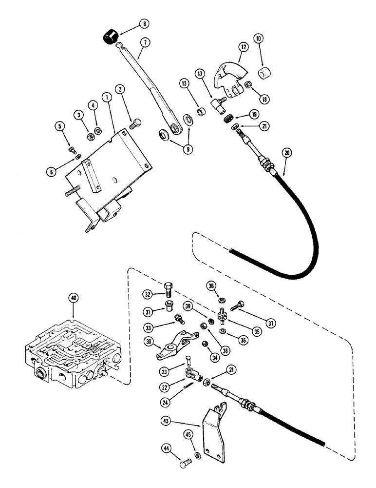 Схема запчастей Case IH 2870 - (176) - POWER SHIFT LINKAGE (06) - POWER TRAIN