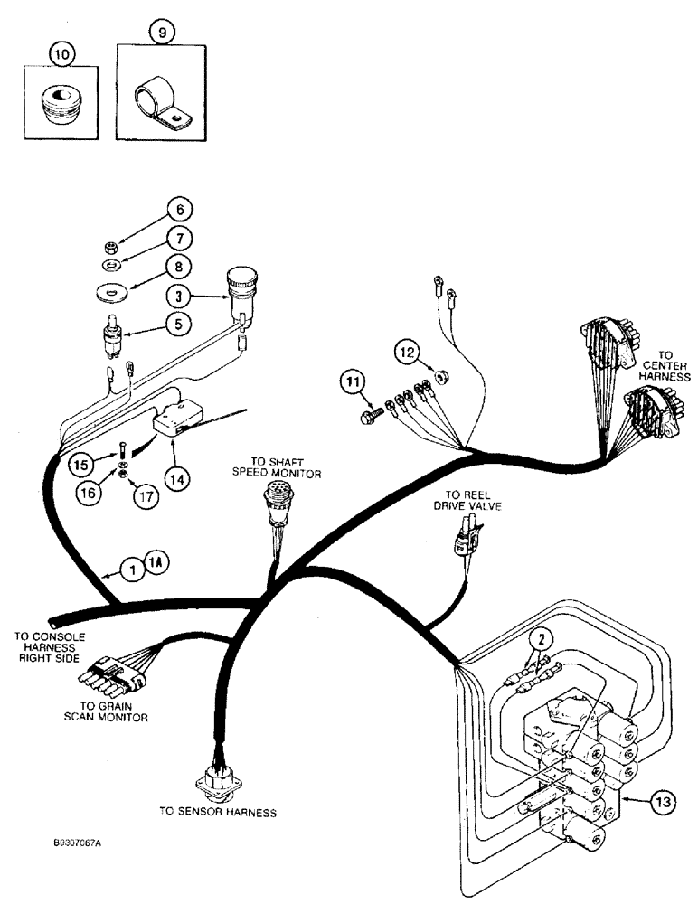 Схема запчастей Case IH 1688 - (4-10) - CONSOLE HARNESS, LEFT HAND CONSOLE (06) - ELECTRICAL