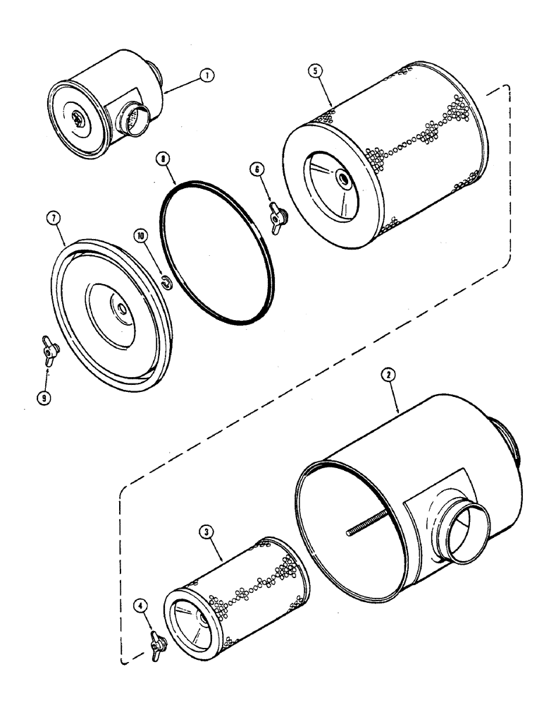 Схема запчастей Case IH 2390 - (2-14) - AIR CLEANER, 504BDT, DIESEL ENGINE (02) - ENGINE