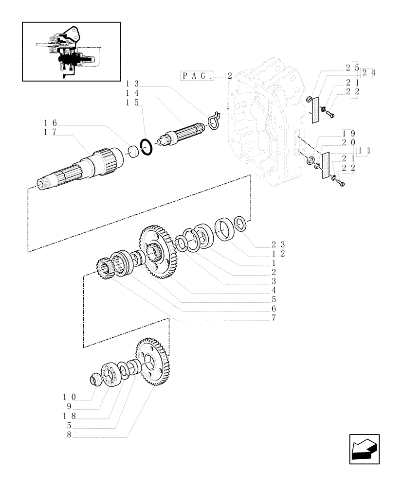 Схема запчастей Case IH MXM190 - (1.80.1/01[01]) - POWER TAKE-OFF 750/1000 RPM (07) - HYDRAULIC SYSTEM