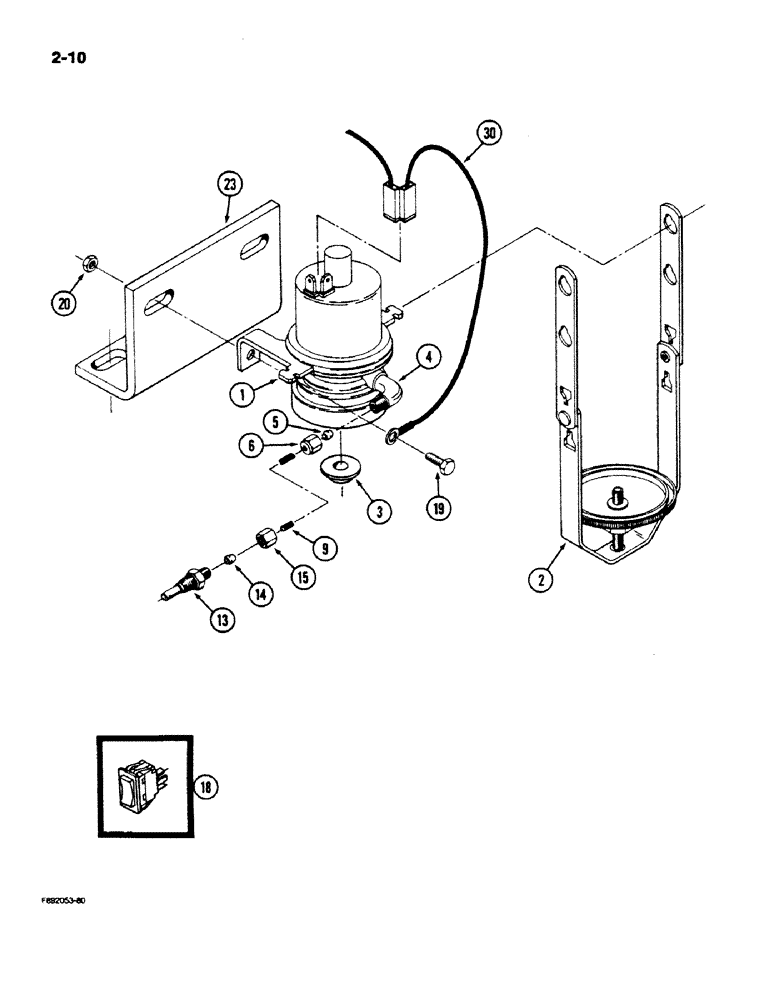 Схема запчастей Case IH 9180 - (2-10) - ETHER STARTING SYSTEM (02) - ENGINE